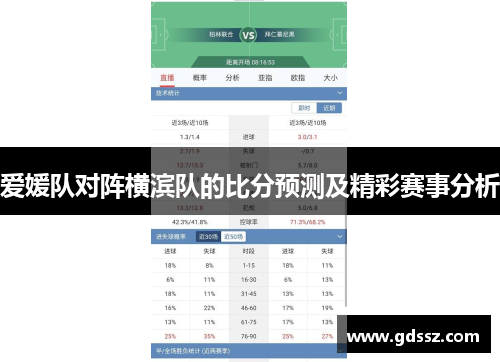 爱媛队对阵横滨队的比分预测及精彩赛事分析